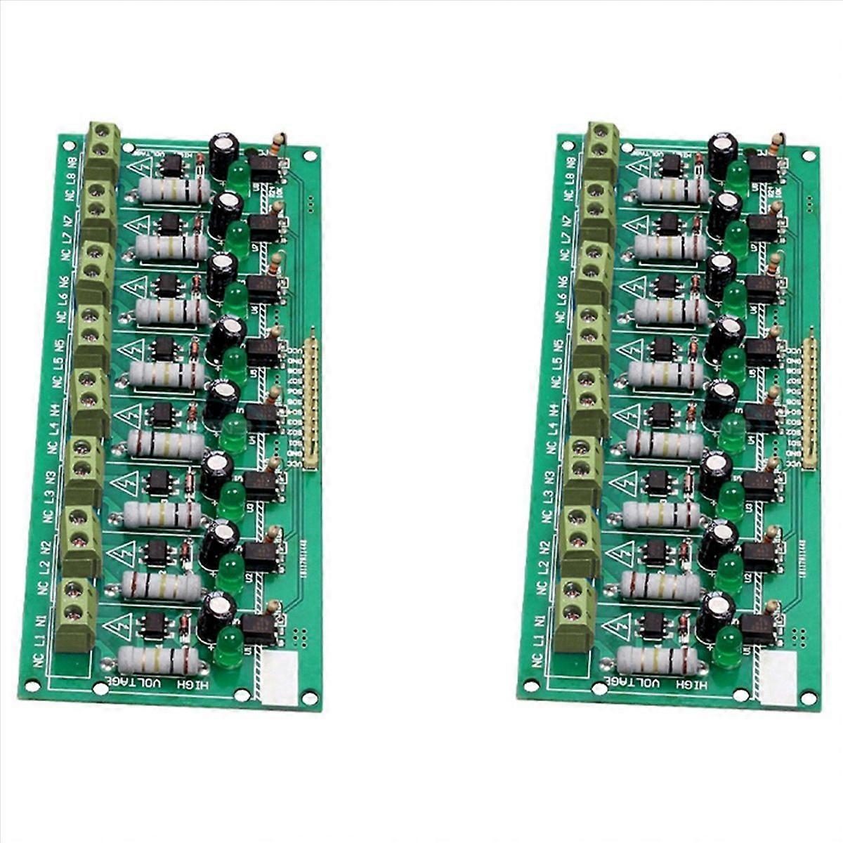 2X 8 Channel 220V AC Optocoupler Module MCU TTL PLC Processors Module