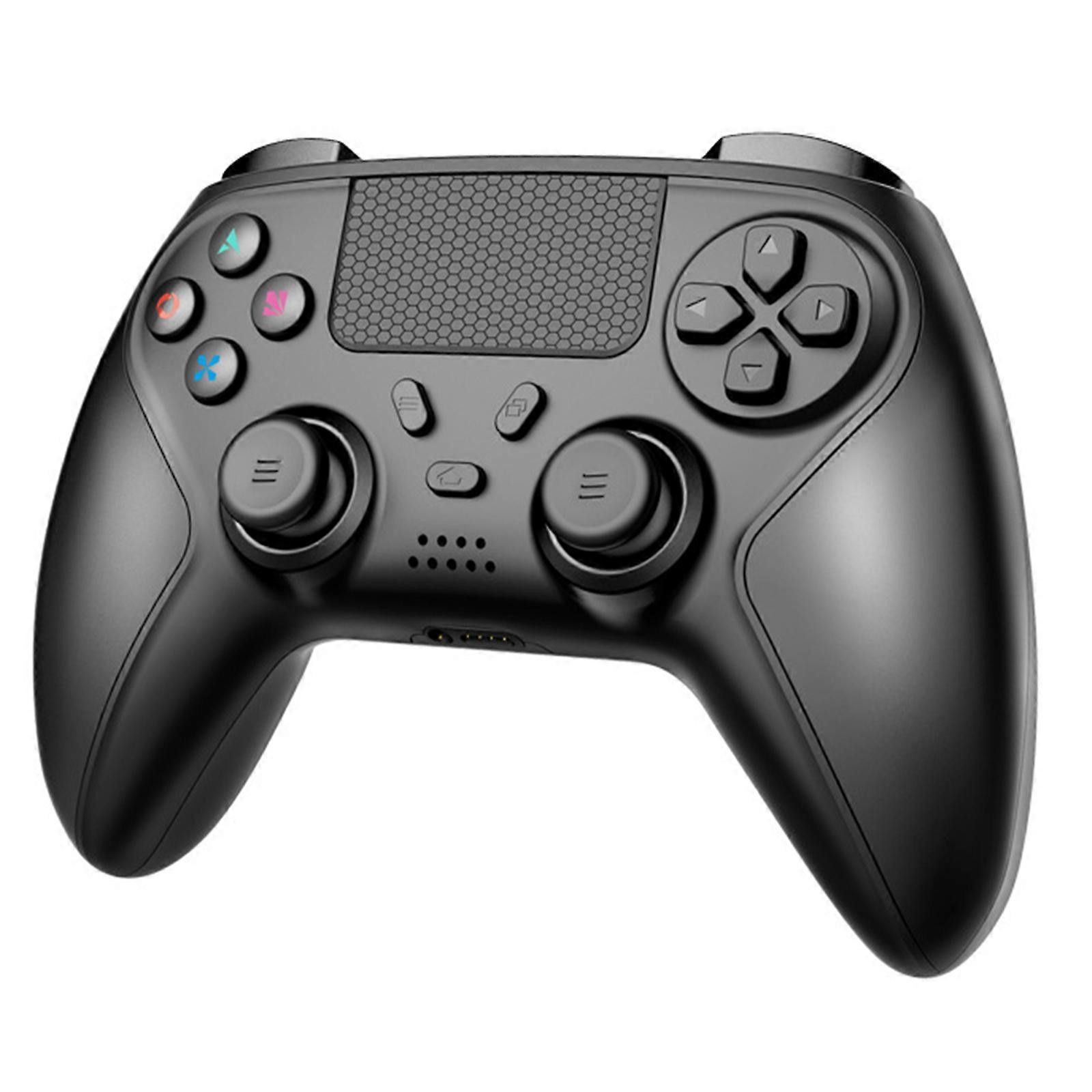 Wireless Controller Multiple Platform Support Include Battery Bluetooth-compatible Gamepad with Double Motor Vibration  black 