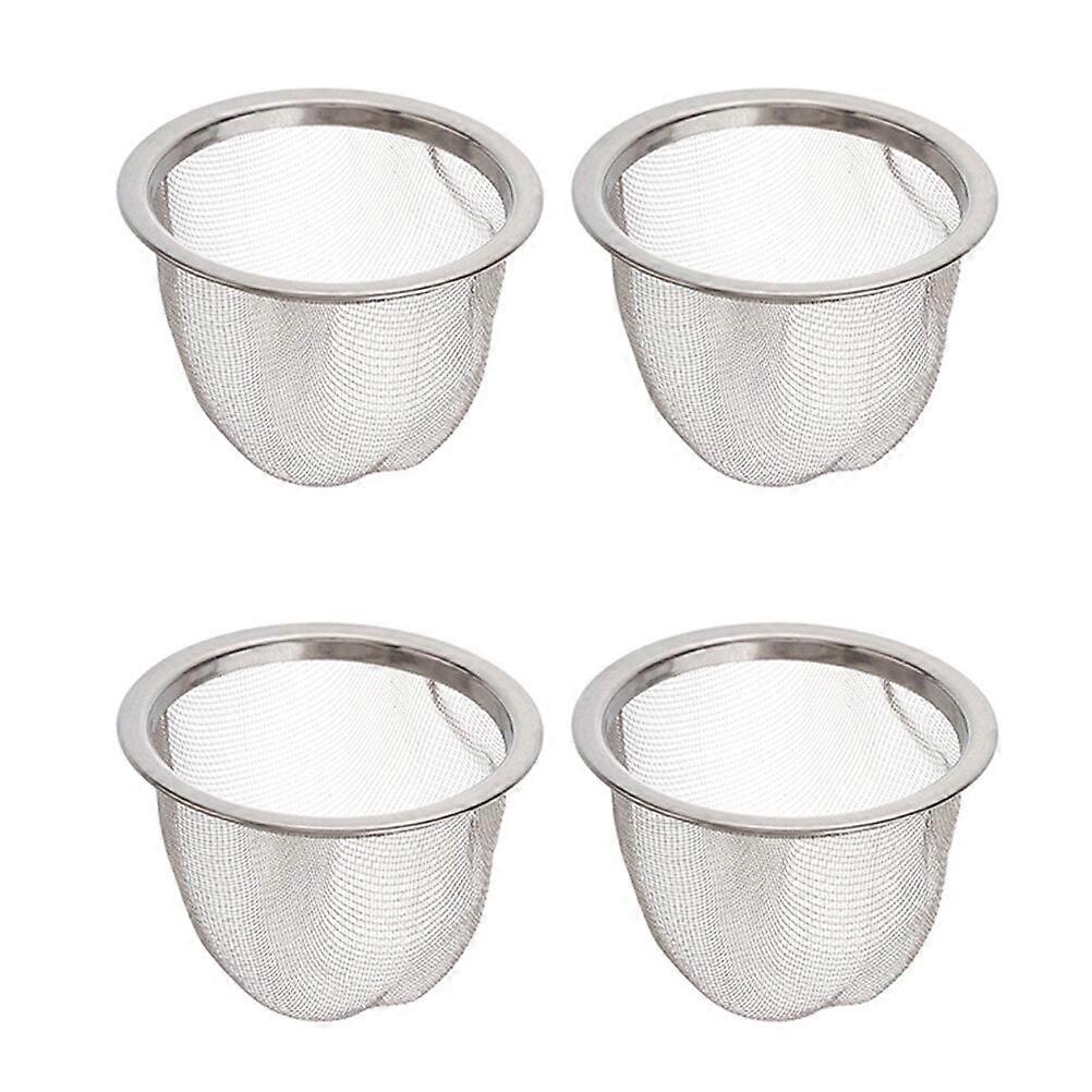 4Pcs Stainless Tea Strainer Insert Tea Infuser Tea Pot Accessories Tea Filter Mesh