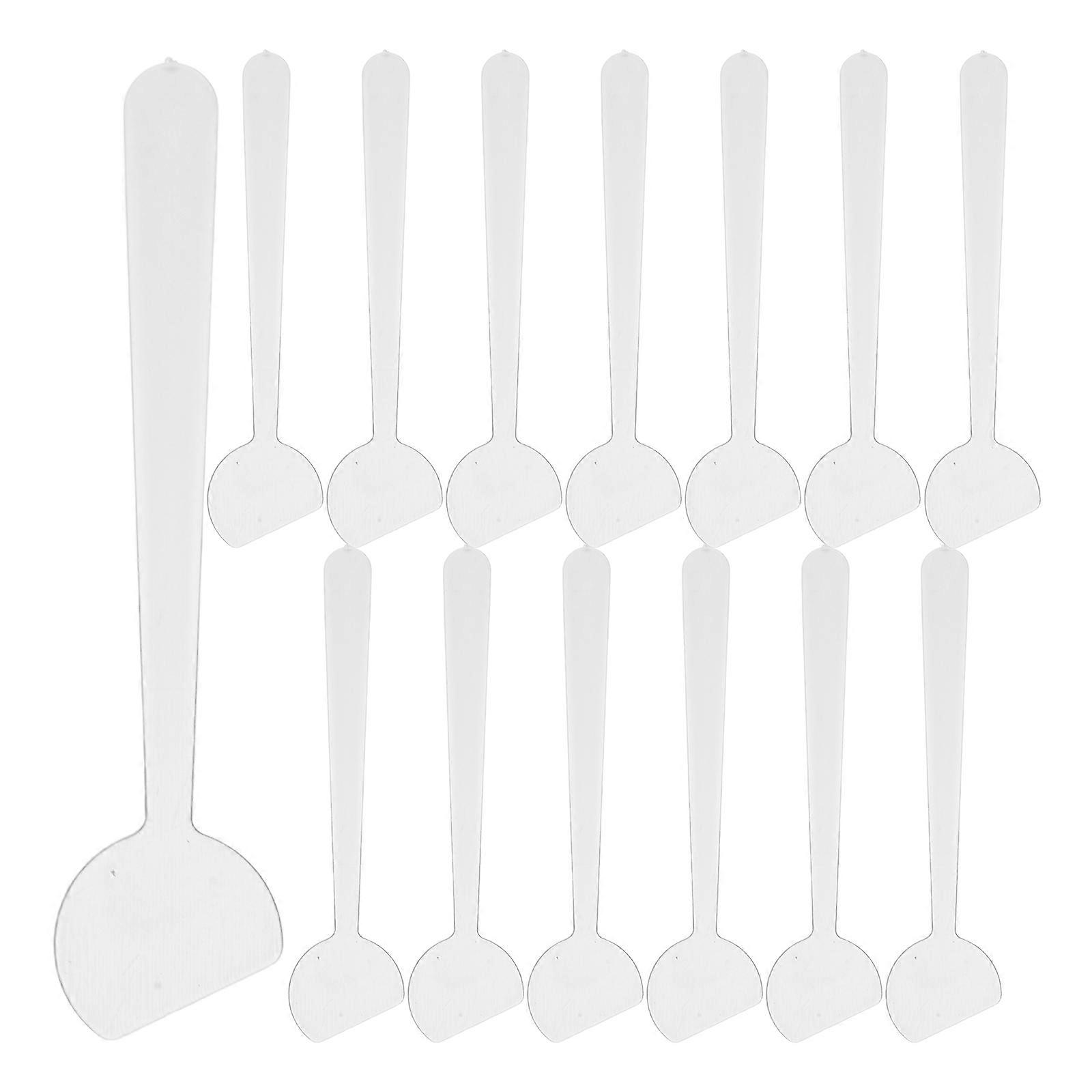 Makeup Spatula Small Plastic Spoon for Cream and Mask Use 100Pcs
