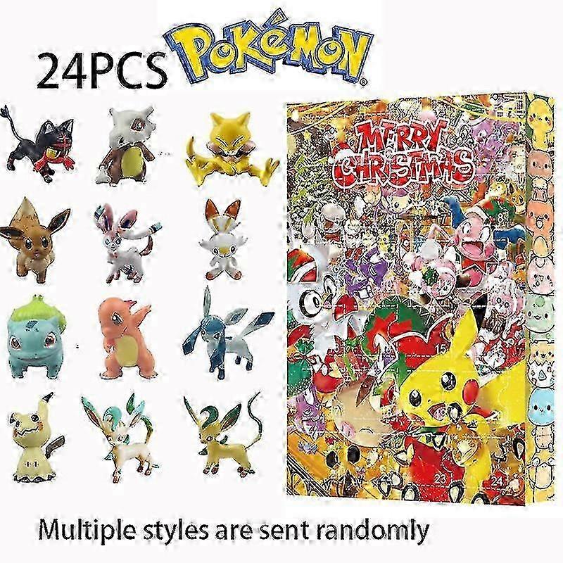 2025 Pok��mon Christmas Advent Calendar Box Christmas Blind Box 24pcs