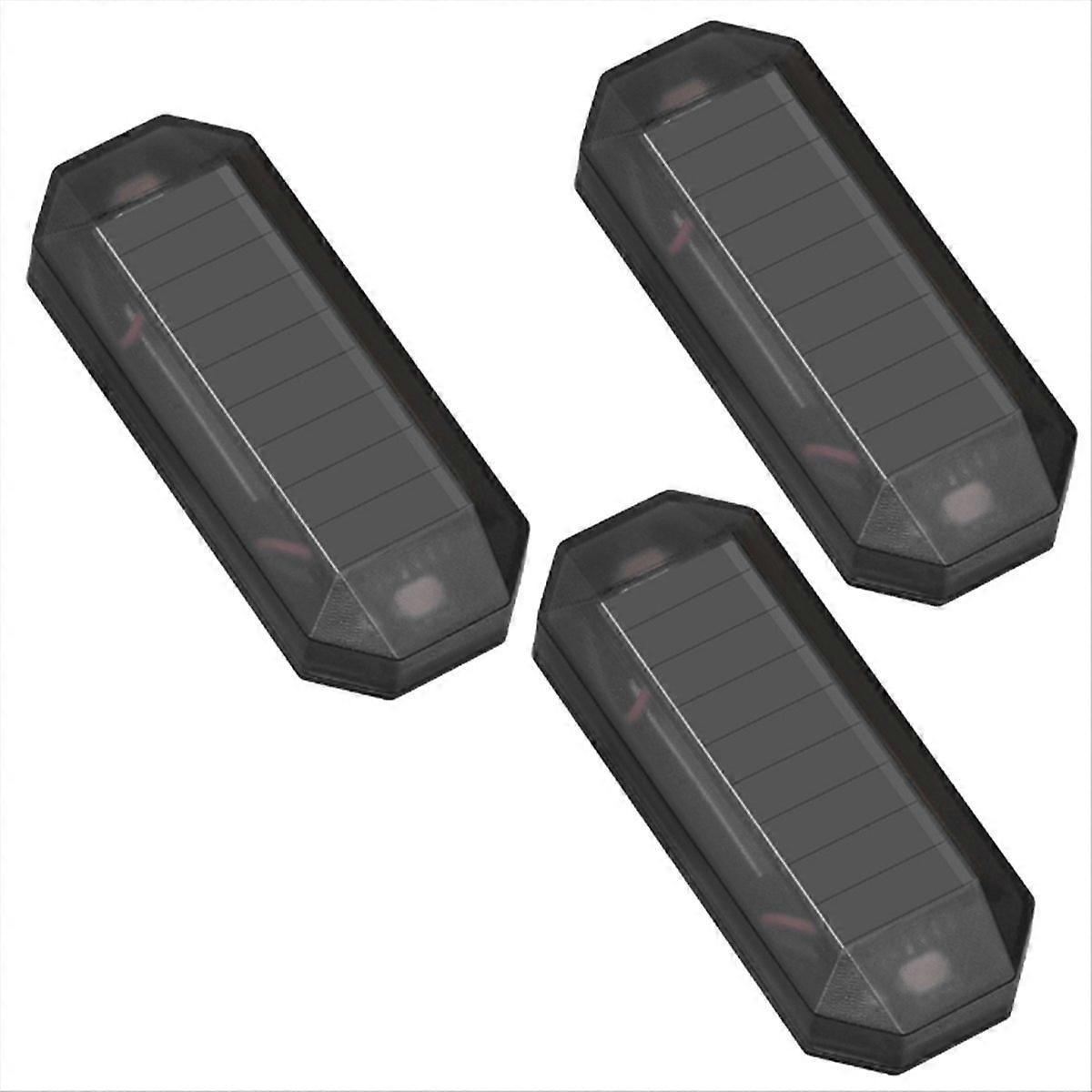 Led Solar Power Warning Light Night Security Simulated Alarm