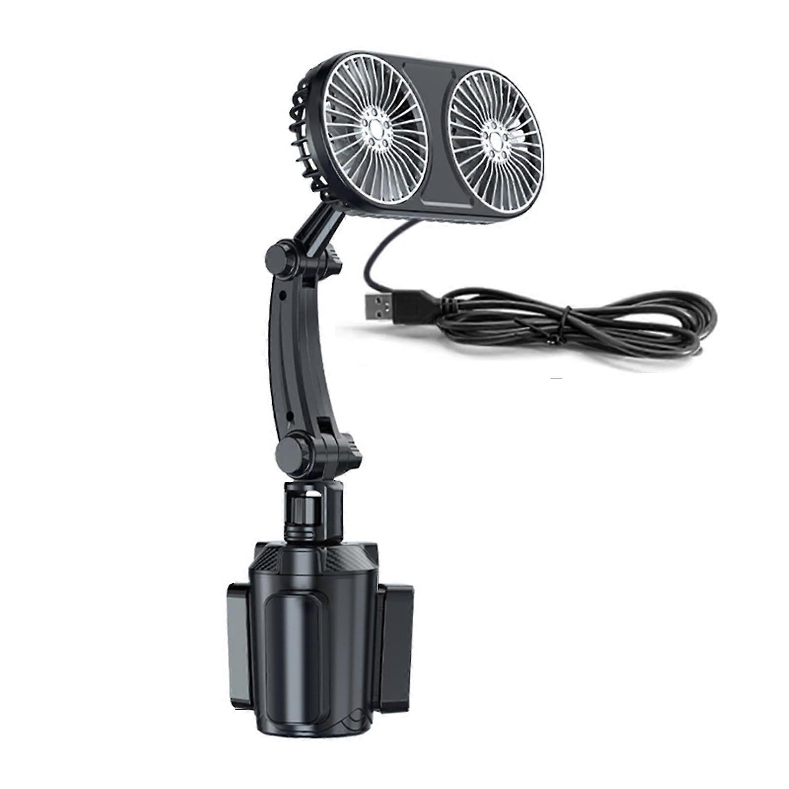 USB Car Fan with Adjustable Speed, Compact Design, USB Powered, Ideal for Keeping Cool in Vehicles