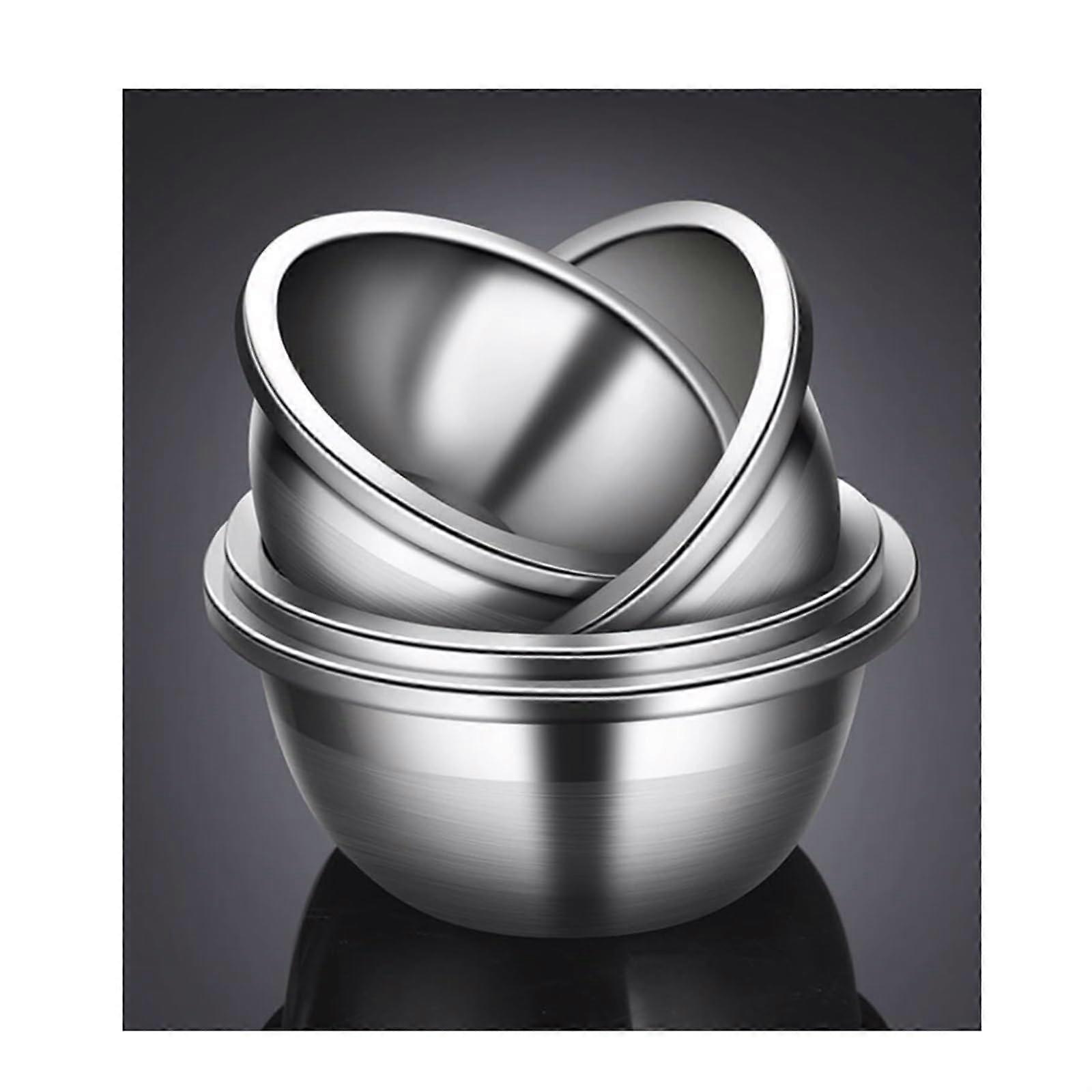 304 Stainless Steel Mixing Bowls Set, SpaceSaving Nesting Design for Cooking, Baking and Serving