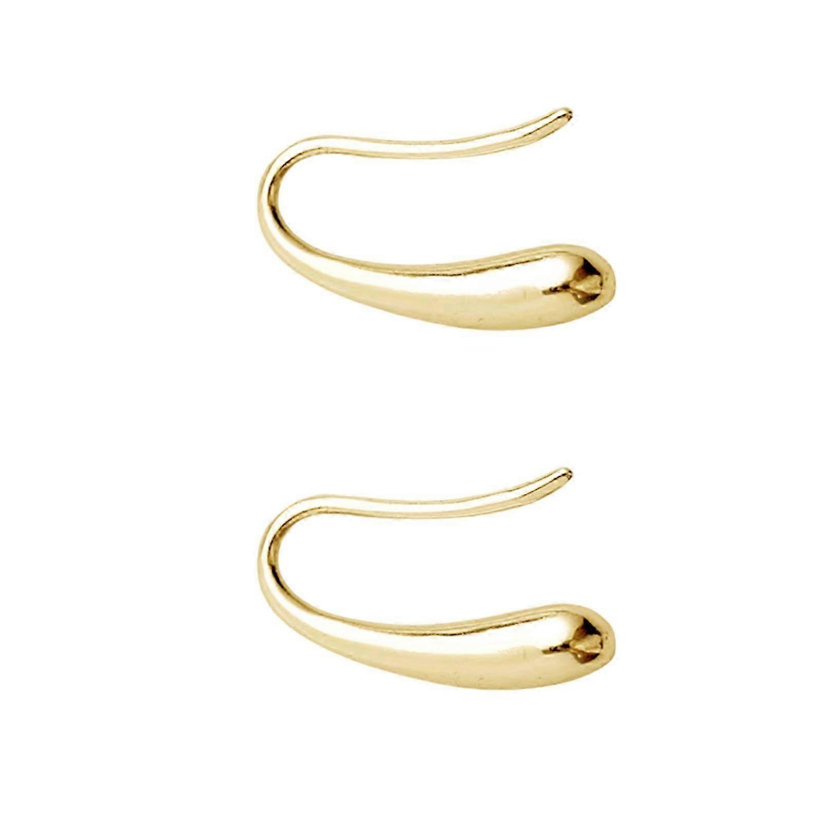 Simple Temperament Dangle Ear Hooks Polished Metallic Finish Versatile Accessory For Casual Or Formal Outfits Multicolor