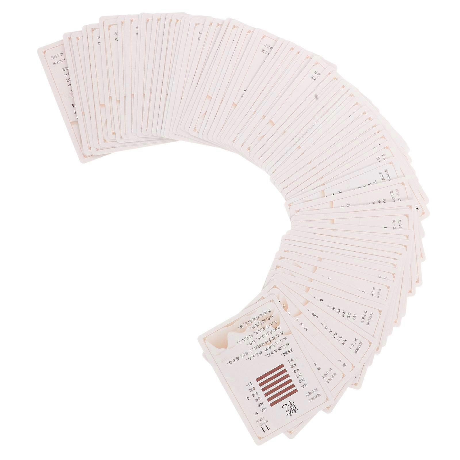 Chinese Divination I Ching Card Pack 64Pcs for Meditation Use