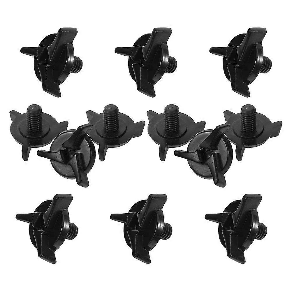 Motorcycle Replacement Screws for Visor 12Pcs Black Plastic Screws