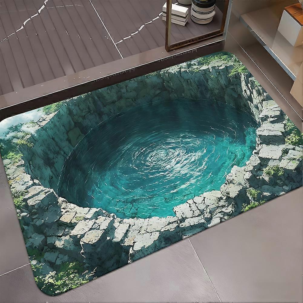 3D visual absorbent and anti-slip foot pads, Rugs That Look Like a Hole