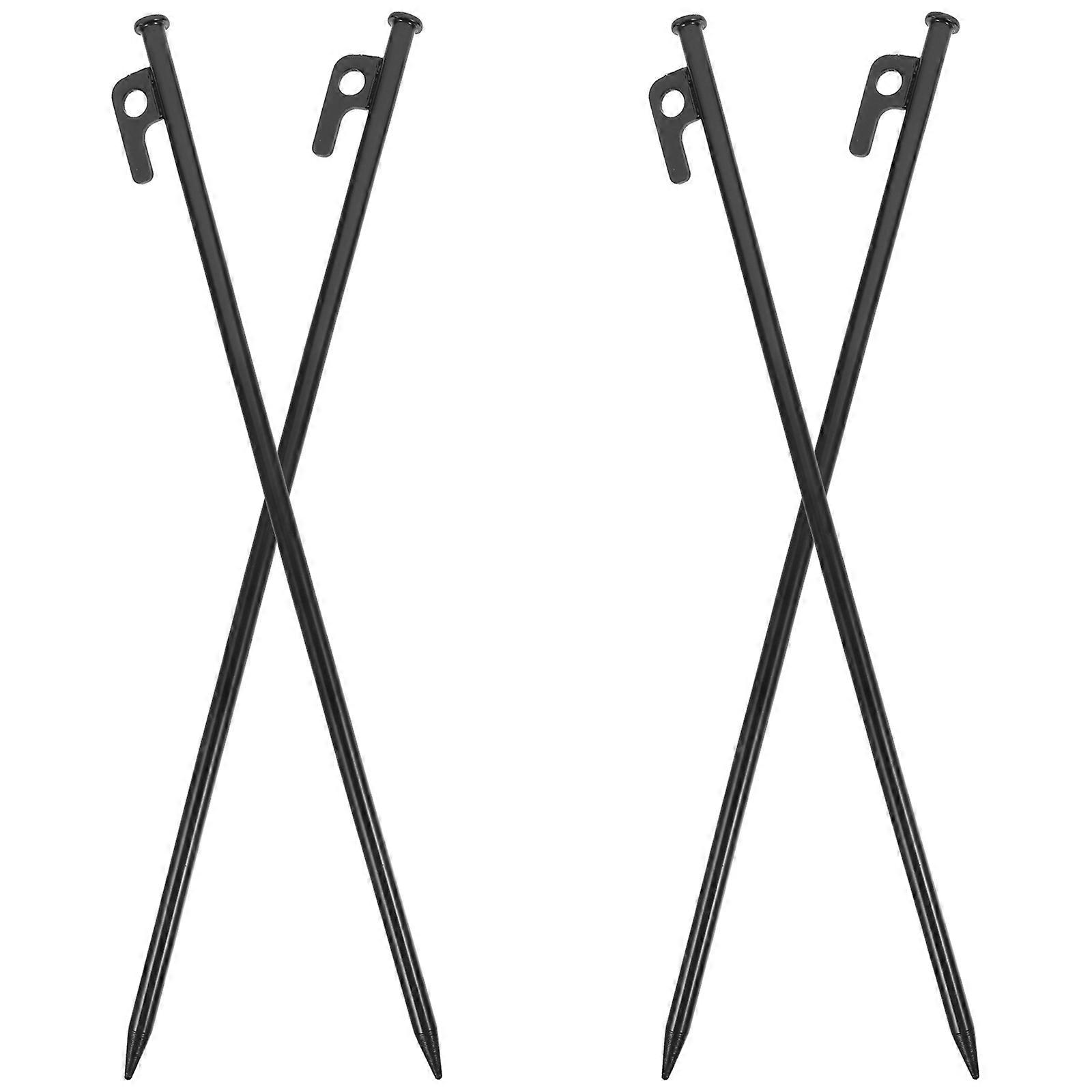 Sturdy Metal Tent Pegs 4Pcs Designed For Camping And Hikers With Stable Support Features