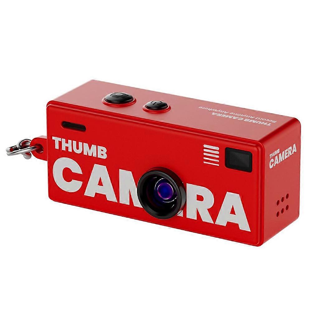 Keychain Camera with 32G 0.96" Retro Mini Action Camera Support Memory Card 1080P Small Camcorder Video Recorder Red