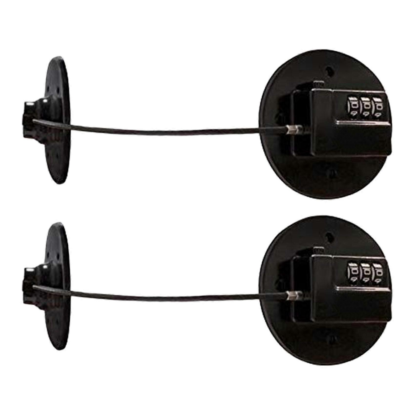 2X Refrigerator Strong Adhesive 3-Digit Password Lock for Cabinet File Drawer Window Child Safety