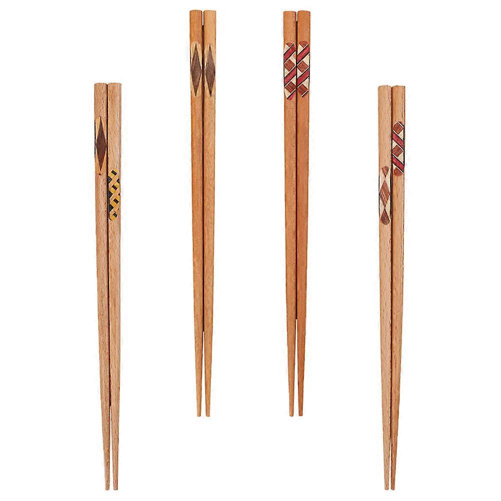 Wood Chopsticks Reusable Chopsticks for Kitchen Use 8Pairs