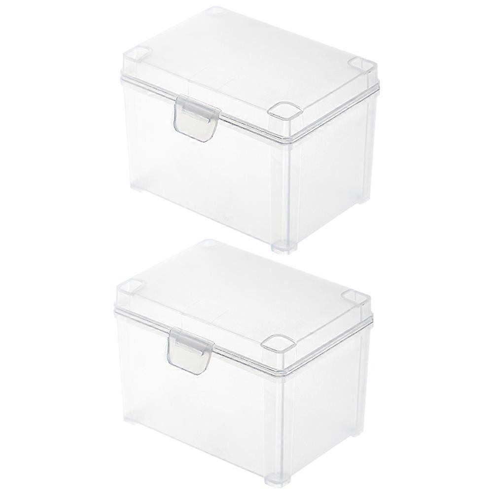 Card Organizer Box Small Plastic Containers for Storage 8Pcs Transparent