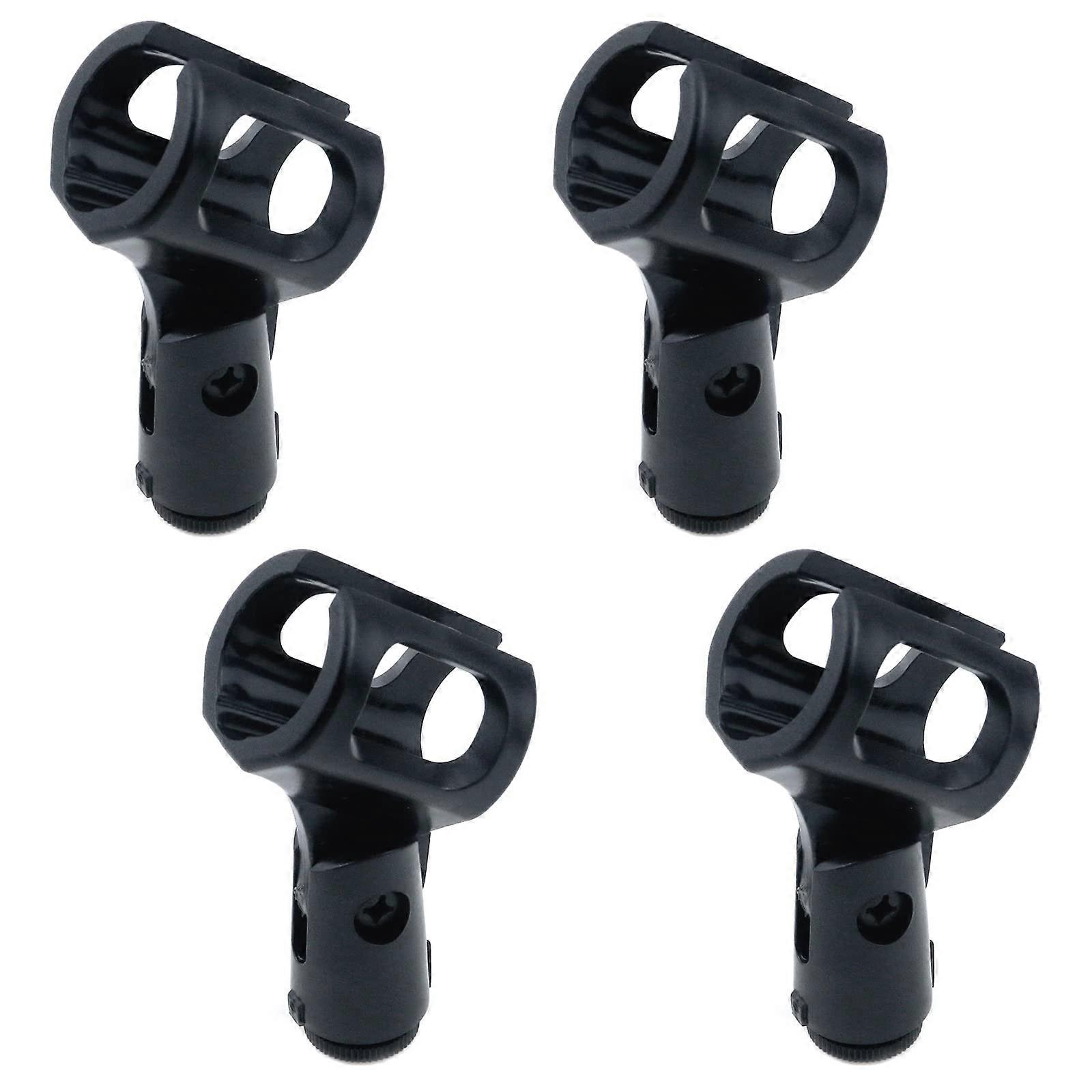 4Pcs Adjustable Microphone Clip 3050mm Secure Grip Universal Mic Holder for Stage and Studio