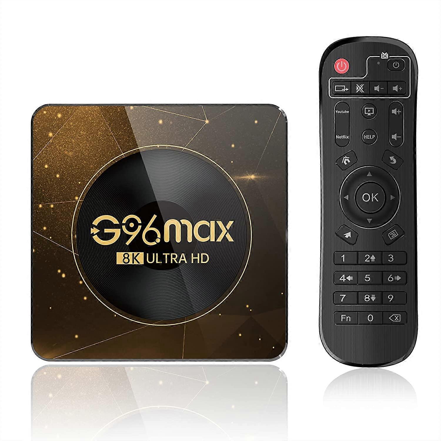 Android 13.0 TV Box G96 Max RK3528 Quad Core 64Bit CortexA53 8K HDR 10 WiFi 6 Bluetooth 5.0 2GB RAM 16GB ROM