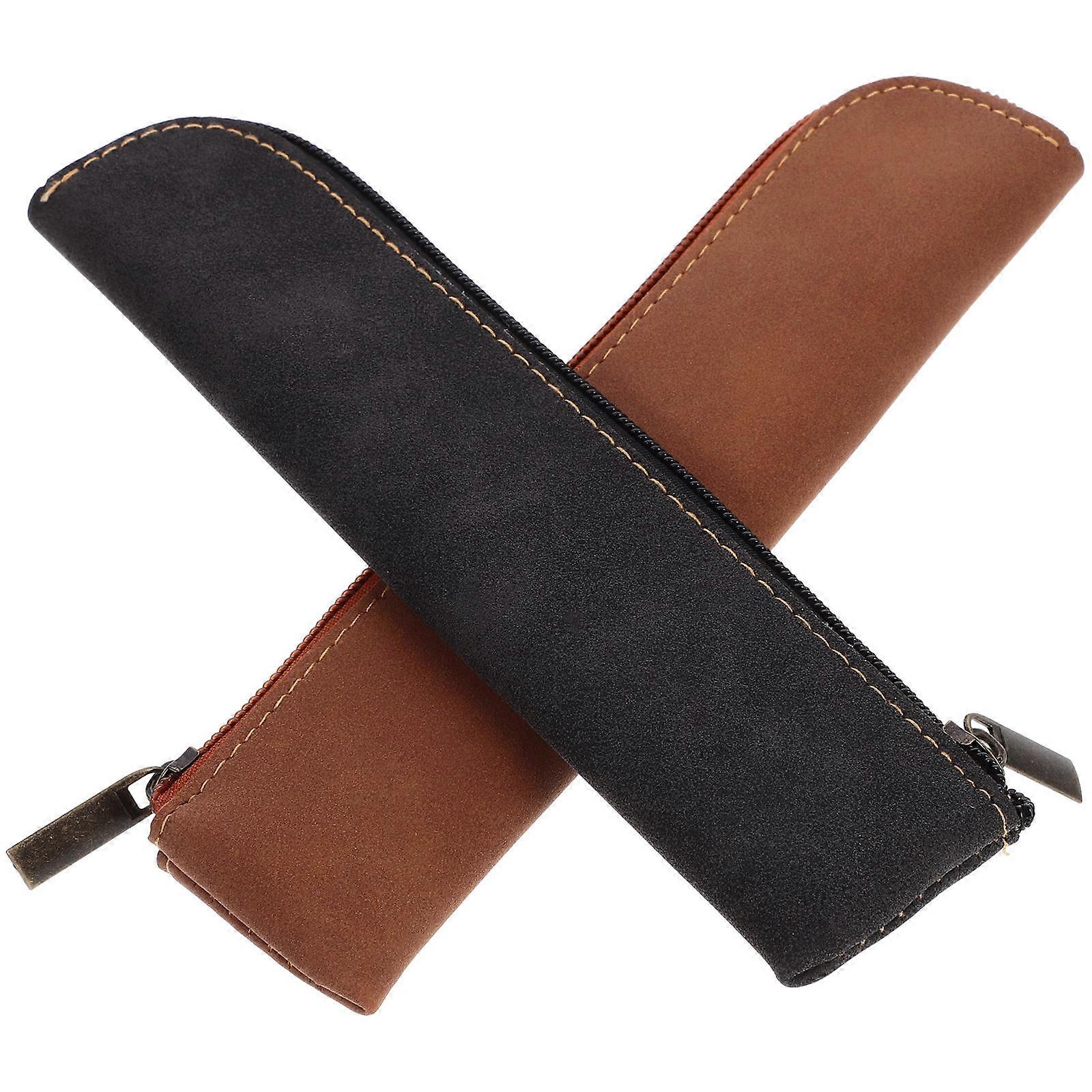 PU Pencil Pouch Assorted Color Cosmetic Tool Case for Storage 4 Pieces