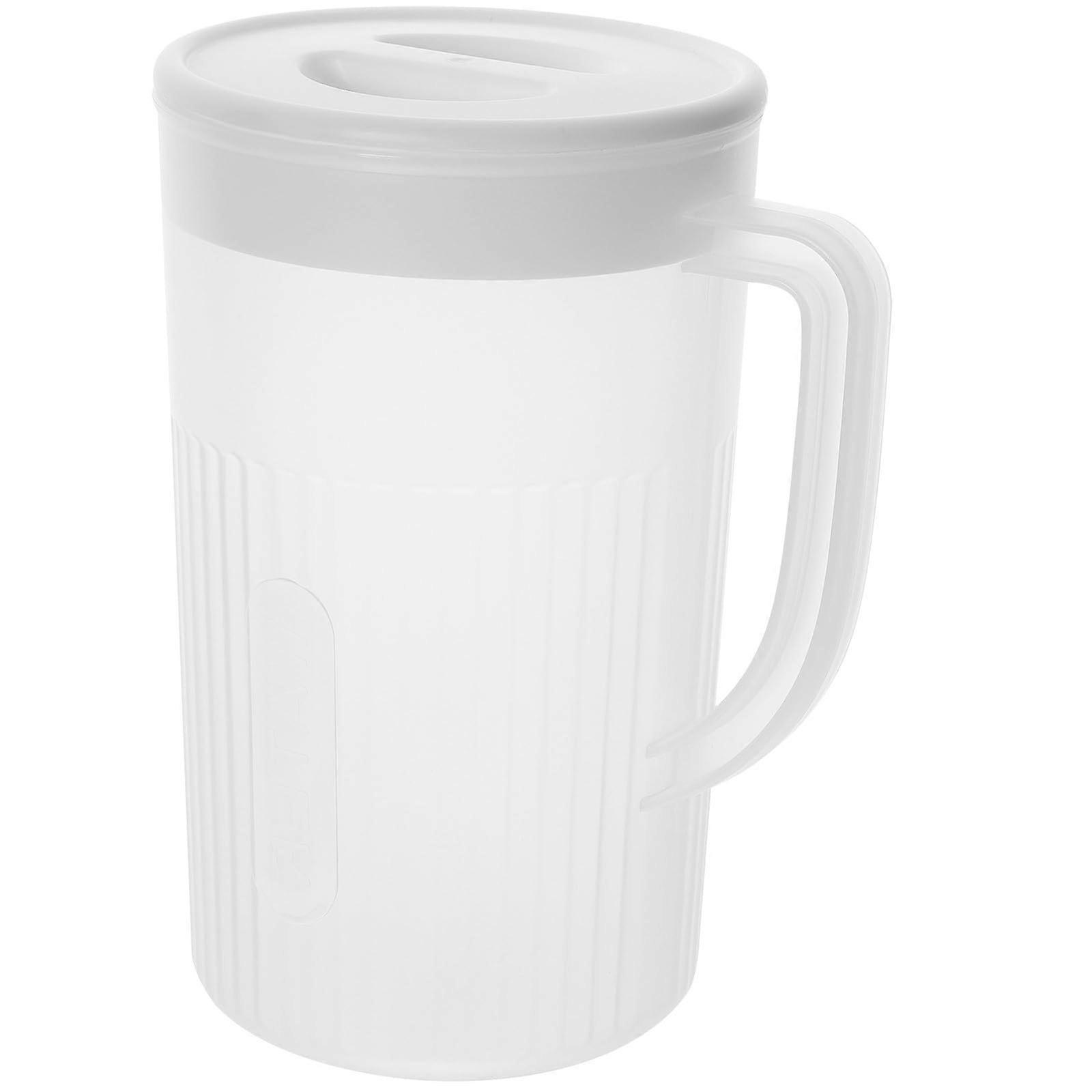 Large Capacity Water Pitcher with Lid for Fridge and Iced Tea, Lemonade, Juice – Clear Carafe
