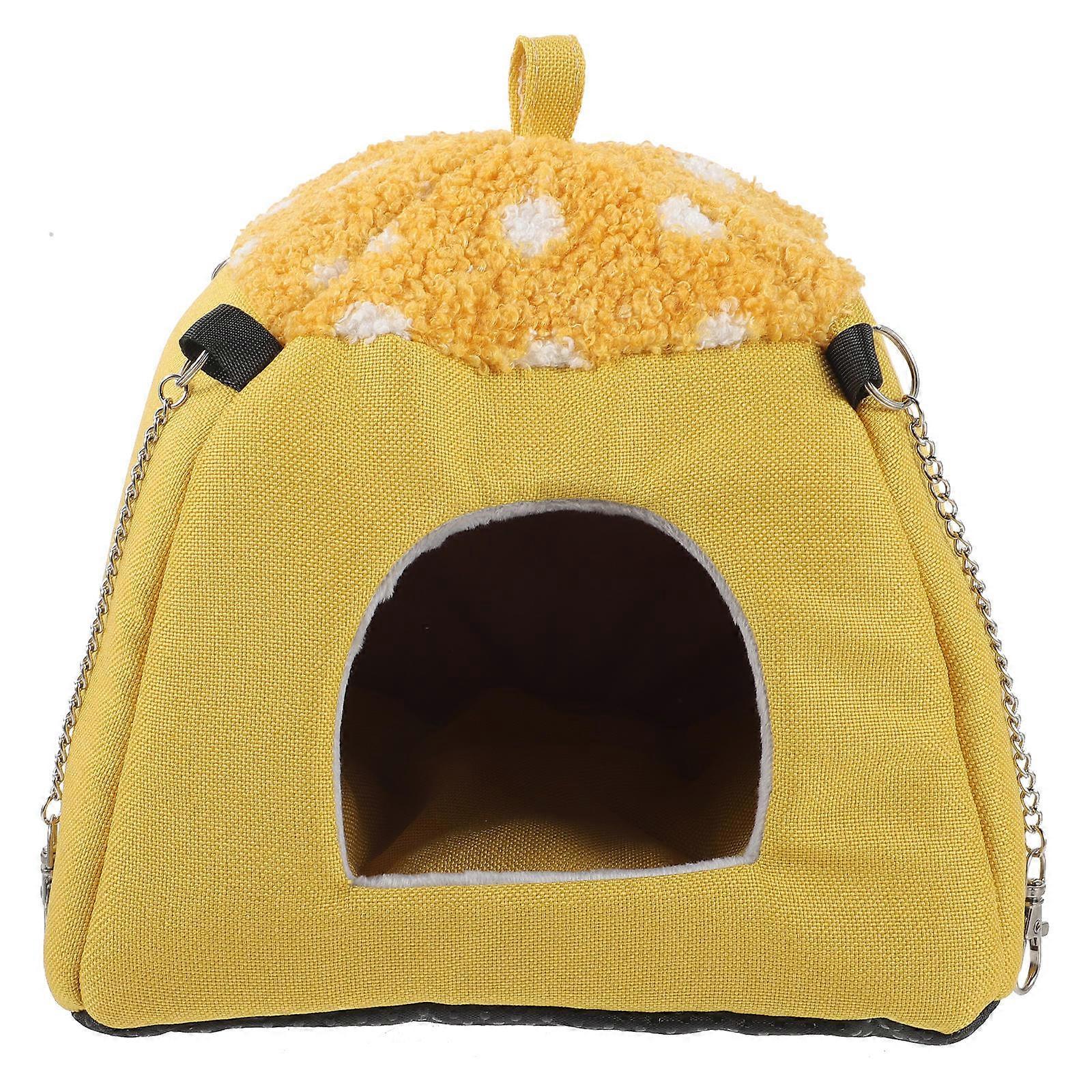 Hamster Accessory Small Hamster Hideouts for Playing 2Pcs Yellow