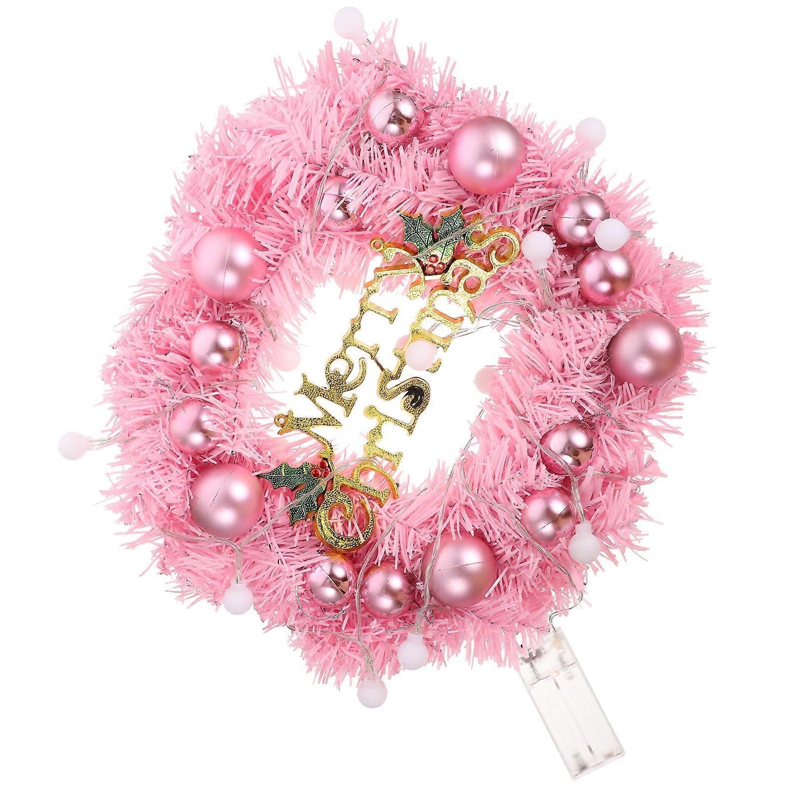 Wreath for Decoration Use 1Set with String Light Outdoor Hanging