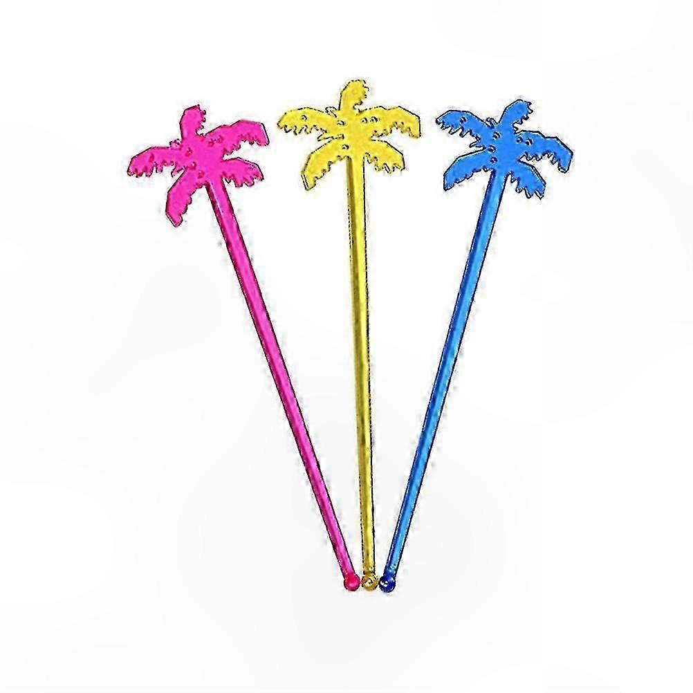 50 Mixed Plastic Stir Sticks for Coffee, Beverages, and Drinks