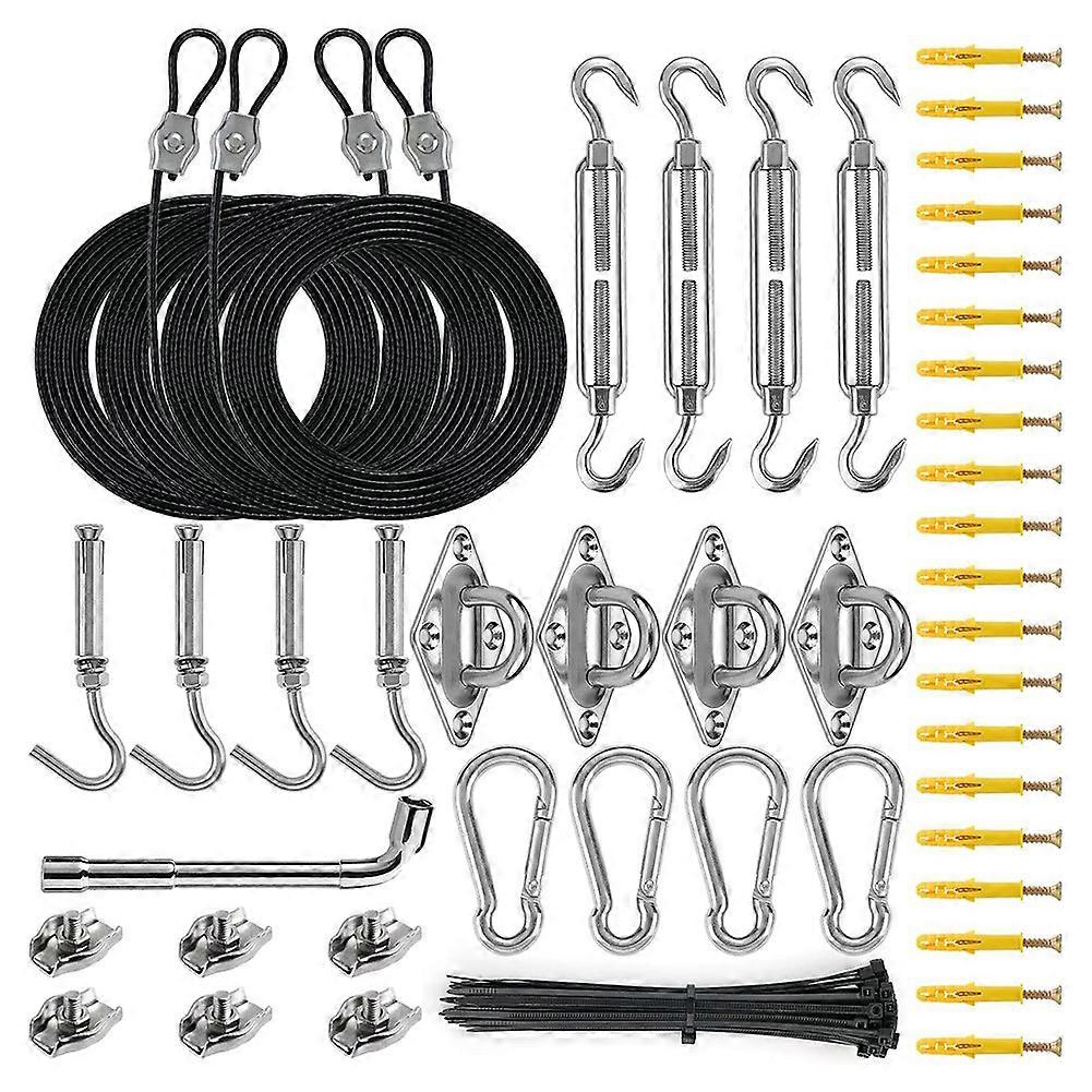Shade Sail Hardware Kit 304 Stainless Steel Extension Cord Outdoor Triangular Rectangular Awning Mounting Hardware