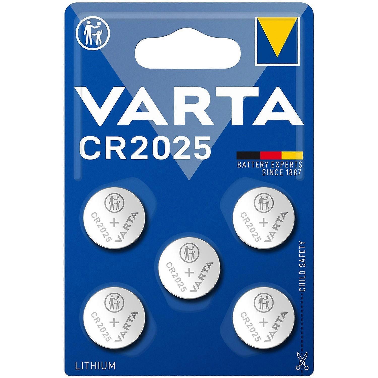 CR2025 3V Lithium Coin Cell Battery 5 Pack