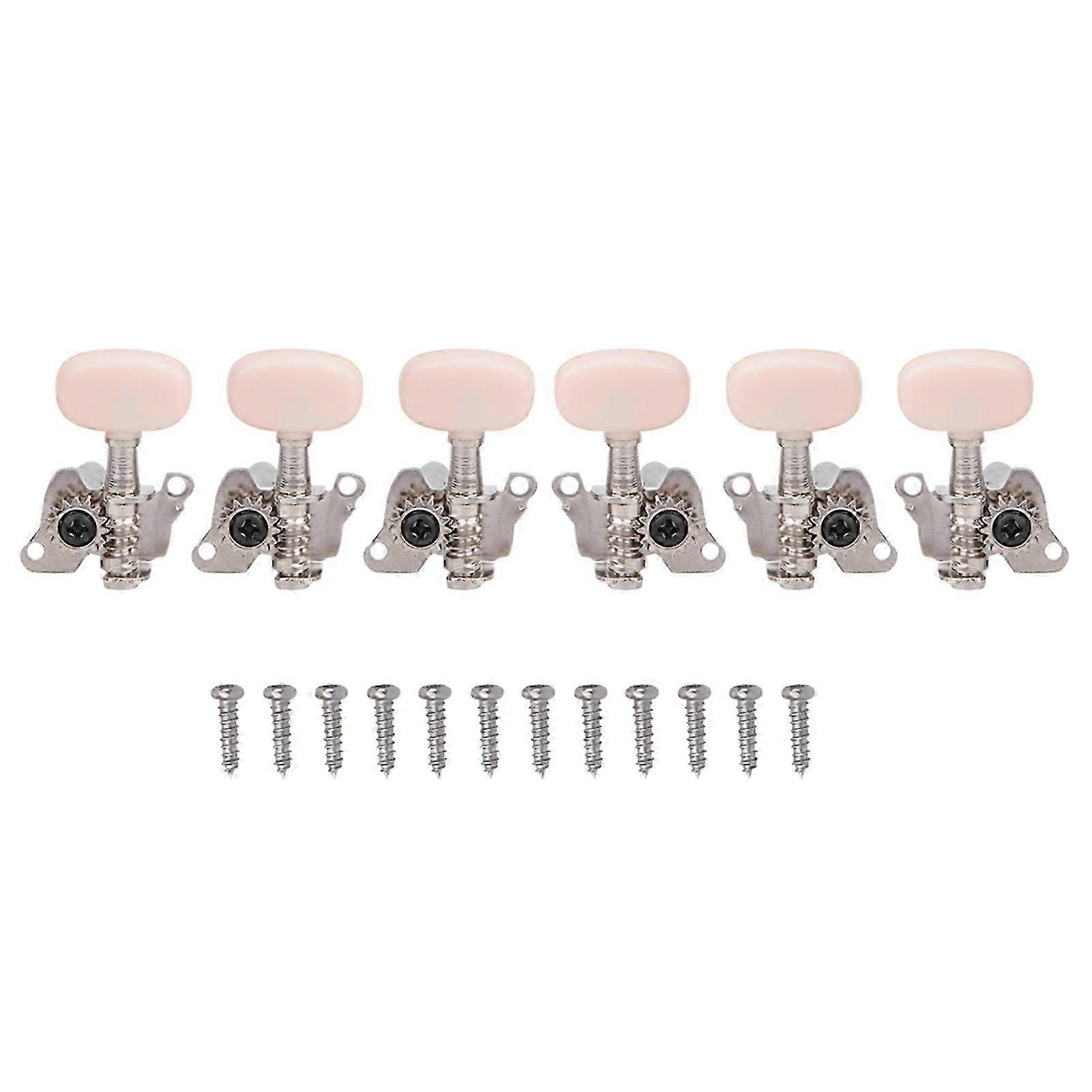 3 Left 3 Right Opening Machine Heads Knobs Guitar String Tuning Pegs Tuners for Acoustic Guitar