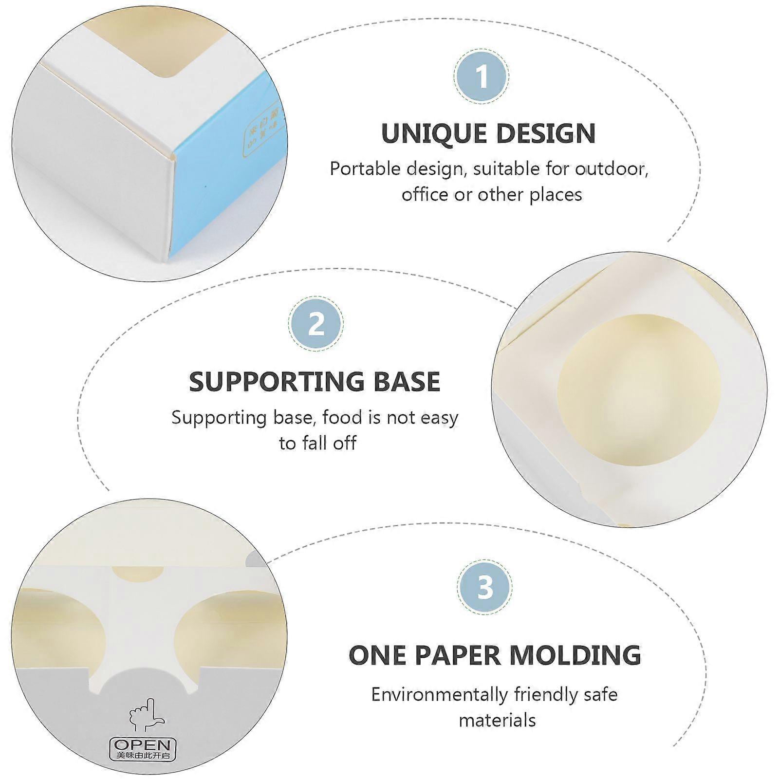 25pcs Egg Tart Boxes Dessert Containers Muffin Carriers with Clear Window