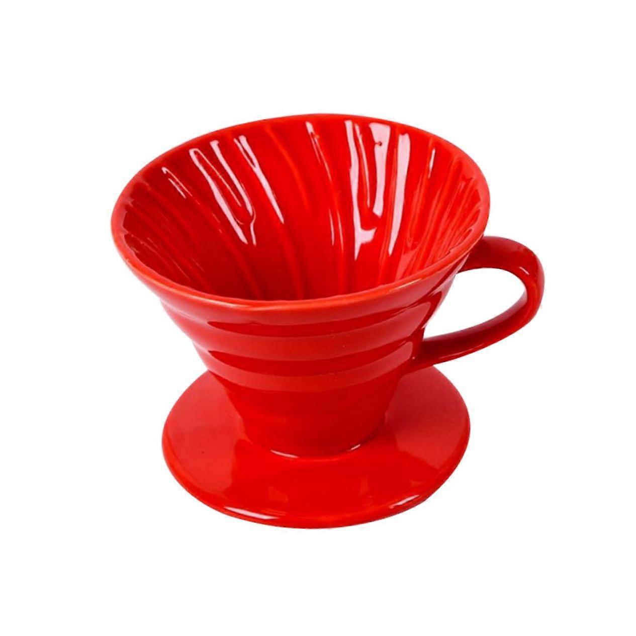 Ceramic Coffee Dripper with Fine Mouth Precision Pour, RustResistant Red Filter Cup for Home Office