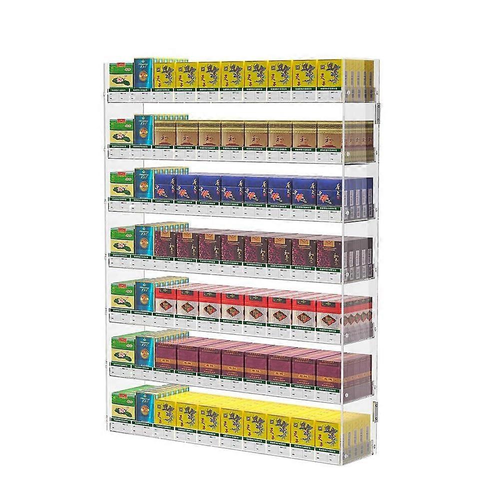 Cigarette Display Rack Acrylic Wall Mounted Case with Large Capacity for Convenience Stores