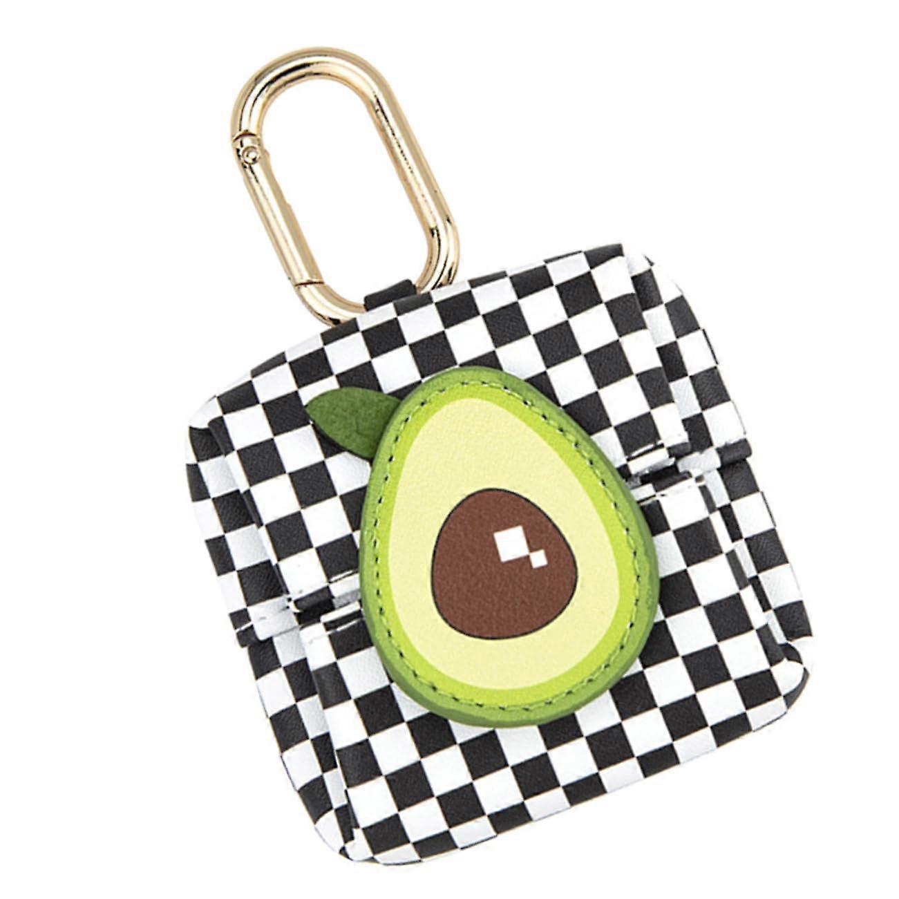 Coin Purse with Fruit Pattern, ScratchResistant Mini Storage Bag with Detachable Keychain for Travel