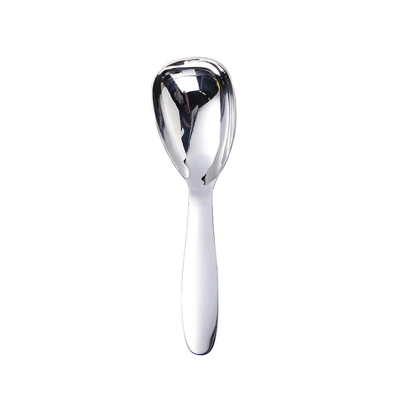 Stainless Steel Serving Spoon with Ergonomic Short Handle, Large Capacity, Dishwasher Safe for Kitchen