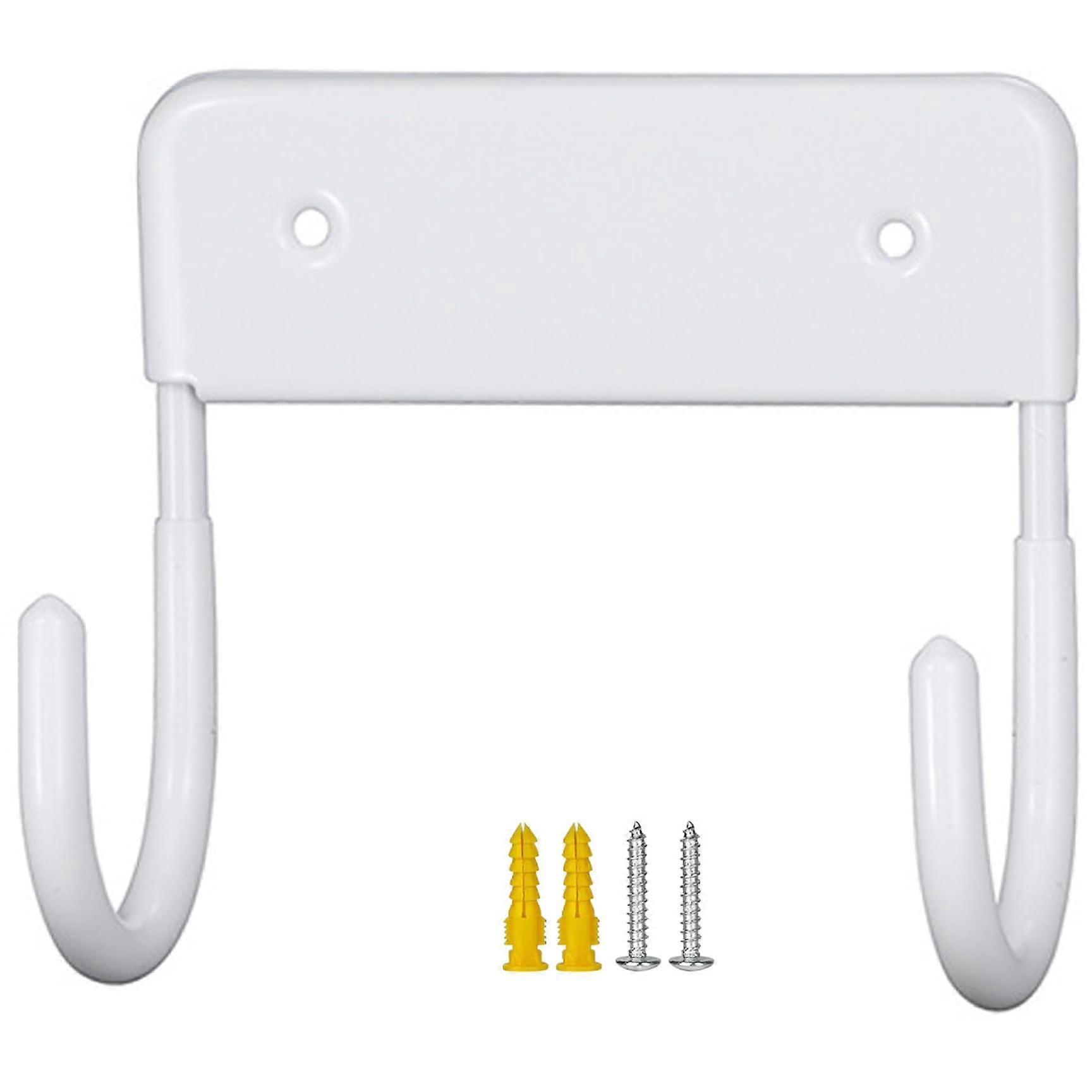 Heavy Duty Ironing Board Wall Mount Holder with Screws, SpaceSaving ScratchResistant White