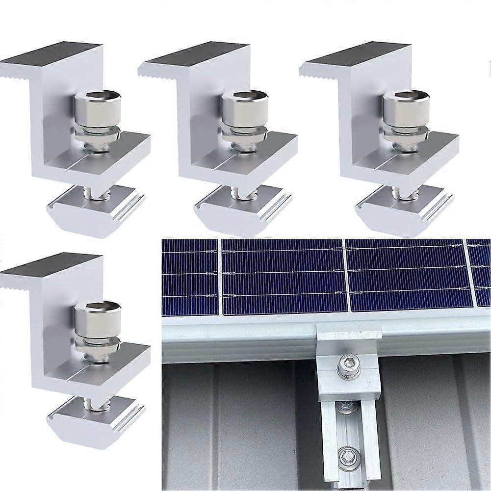 Heavy Duty Solar Panel Mounting Brackets with Adjustable Clamps for 4045mm Frames RV Marine 4pcs