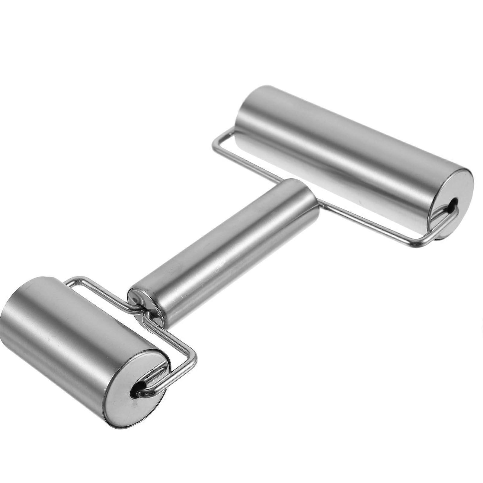 Stainless Steel Double Ended Rolling Pin for Baking Pizza Pastry Bread with Smooth Edge