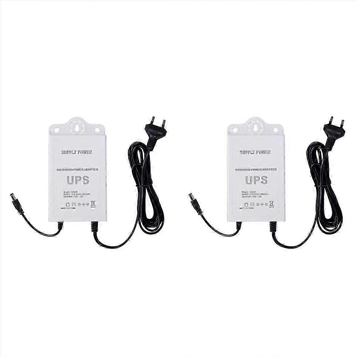 2X 12V-2A Uninterruptible Power Supply for WiFi, Modem, Security Camera Mini UPS Battery Backup Prot