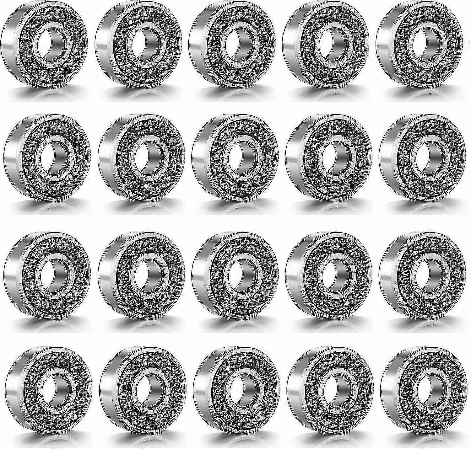 608 Precision Bearings | 20-Pack Metal Double Shielded for Skateboards