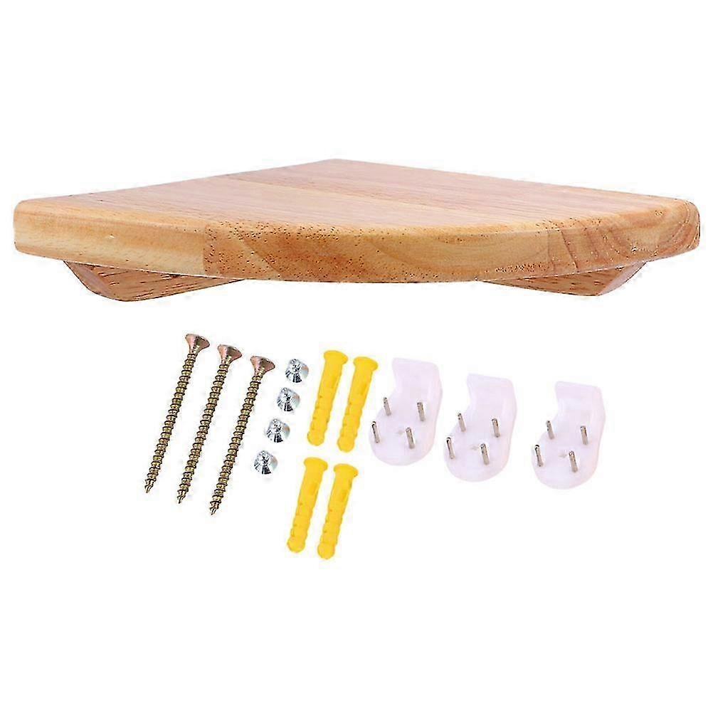 Solid Wood Corner Floating Shelf for Wall Decorative Use