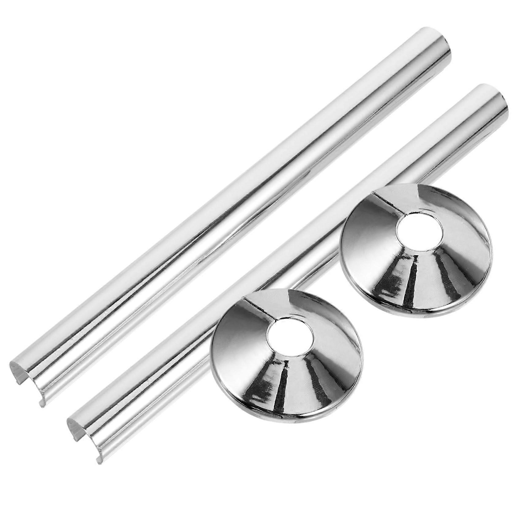 Radiator Pipe Cover and Collar Set, Easy Installation, Decorative Finish, Durable Plastic