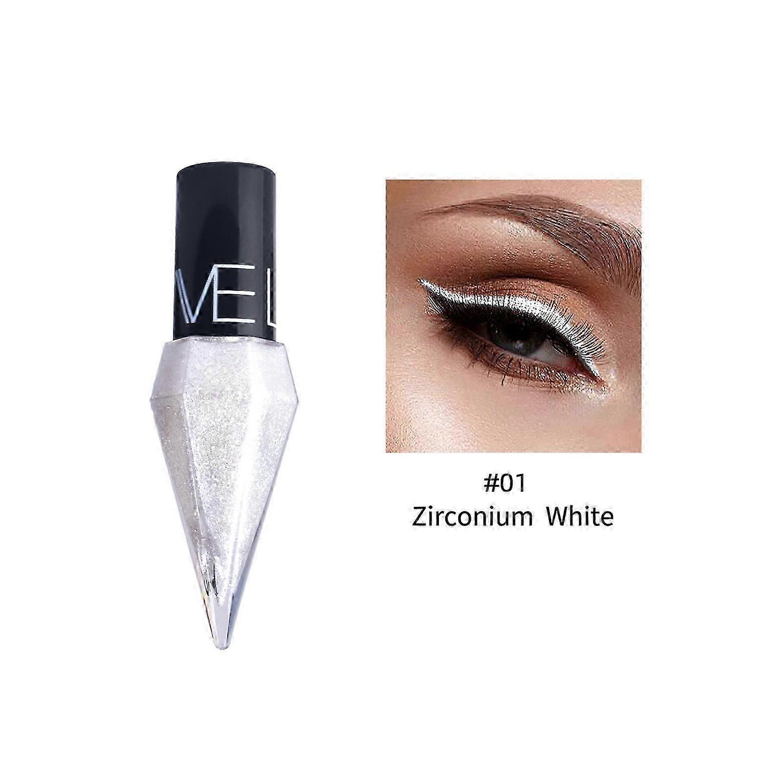 Silver and Rose Gold Diamond Glitter Eyeliner Sequins for Eye Makeup.