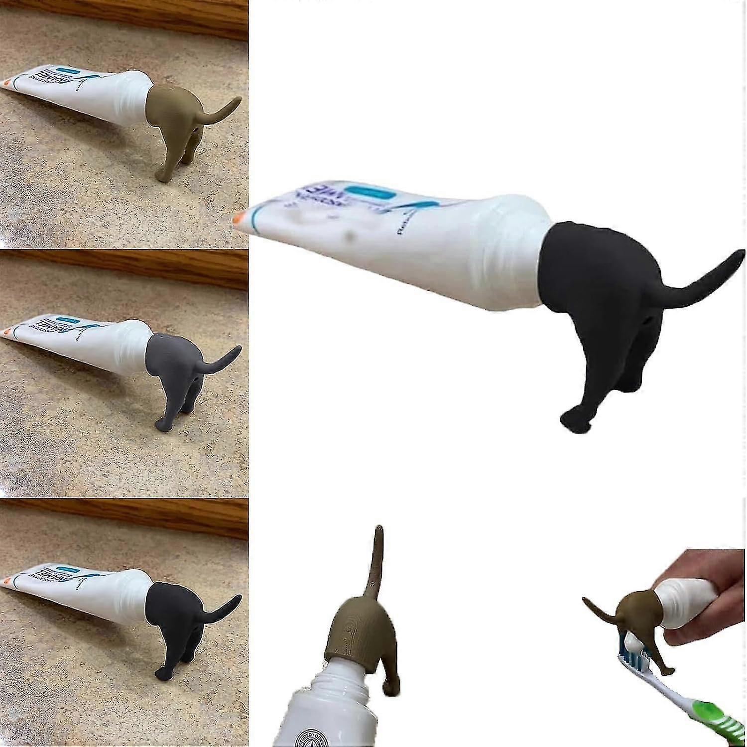Pooping Dog Butt Toothpaste Topper, Dog Pooping Toothpaste Cap,funny Creative Toothpaste Topper, Toothpaste Squeezer, Toothpaste Cap Dispenser