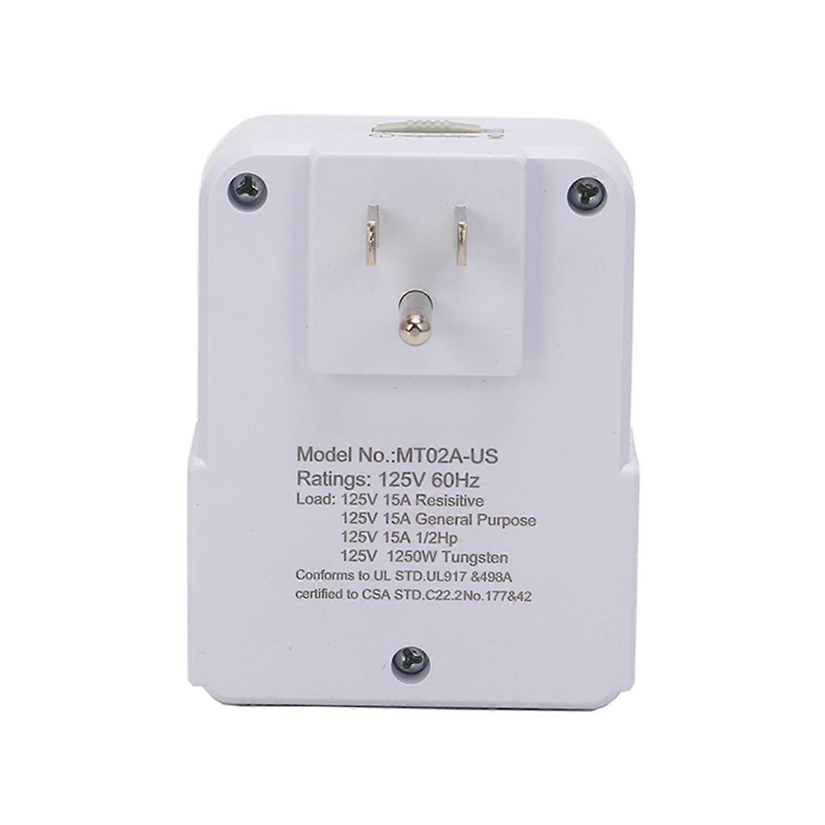 US Plug, 4Pcs 24-Hour Outlet Timer with 2 Grounded Outlets,Programmable Timer for Electrical Outlets,30-Minute Intervals