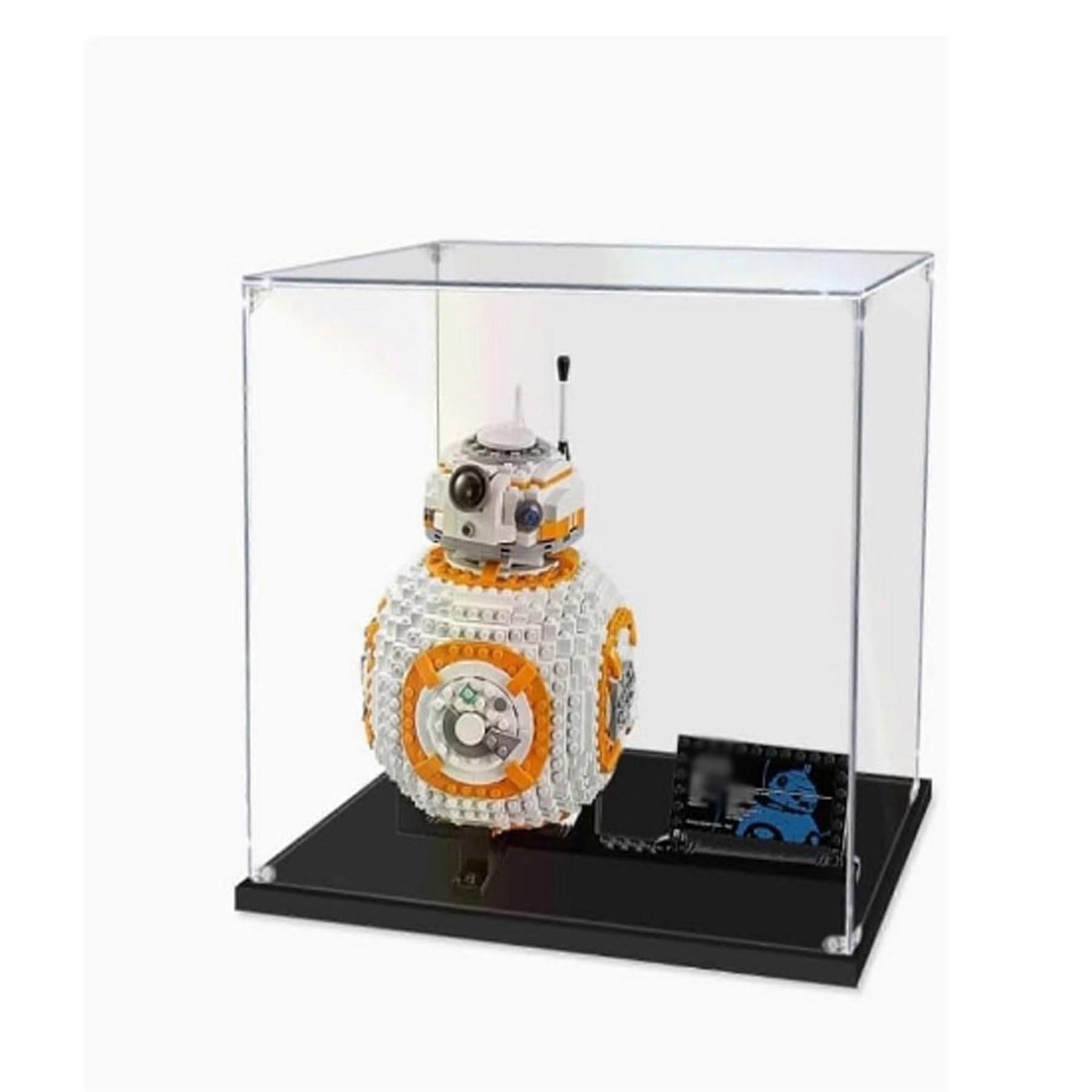 Acrylic Display Case for  75187 Star Wars BB8, Dustproof Clear Showcase with Stable Black Base