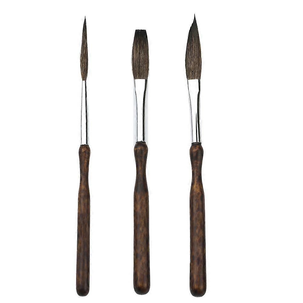 Pinstriping Brush Kit,3 Pcs Professional Striping Brushes Long Liner Script Scroll Rigger Brushes