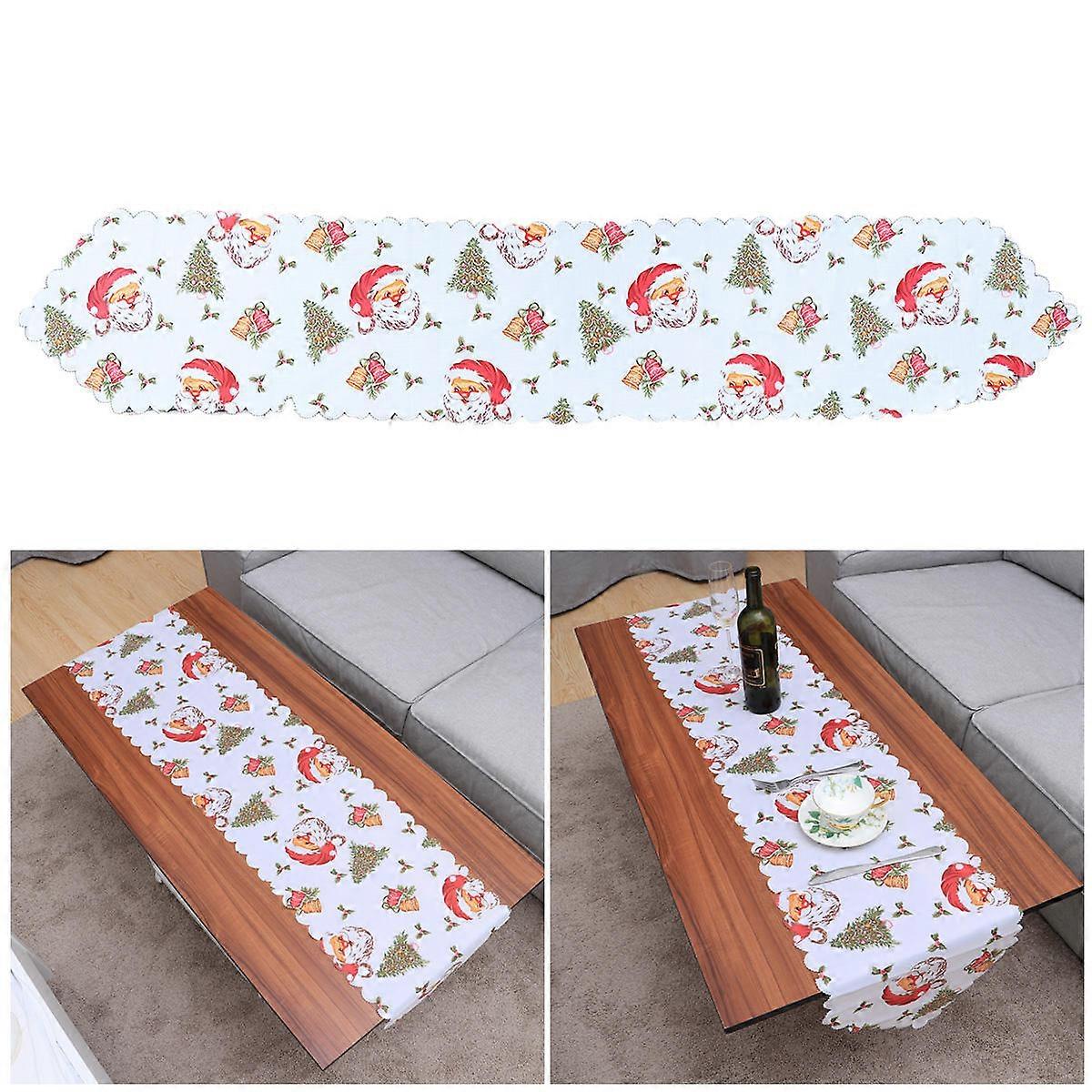 Christmas Table Runner Cotton Linen for Home Decor