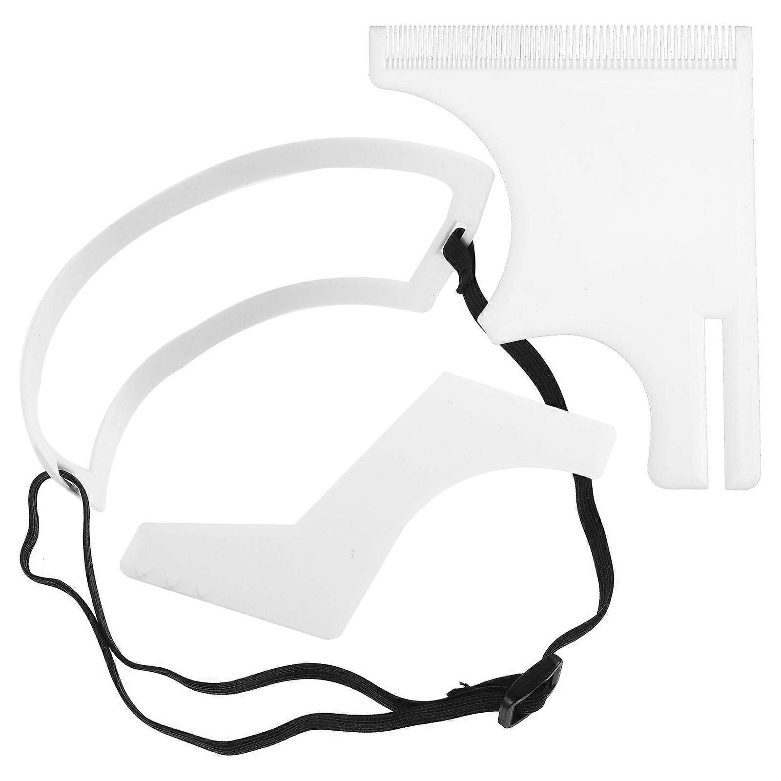 Beard Guide Shaping Tool for Beard Shaping 1Set White Plastic
