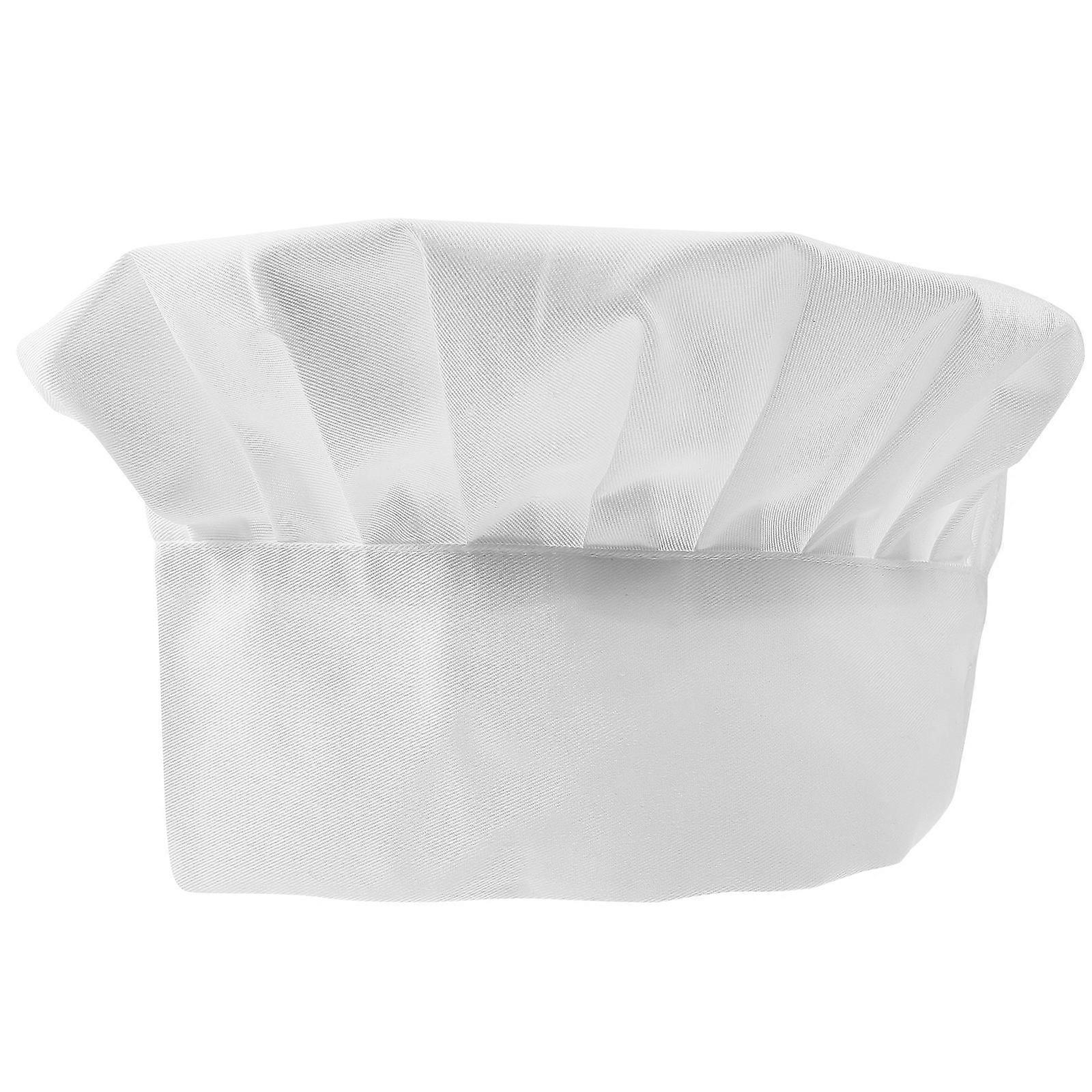 Kitchen Working Hat Chef Hat for Cooking with Elastic White Cotton