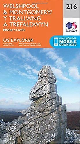 OS Explorer Map (216) Welshpool and Montgomery