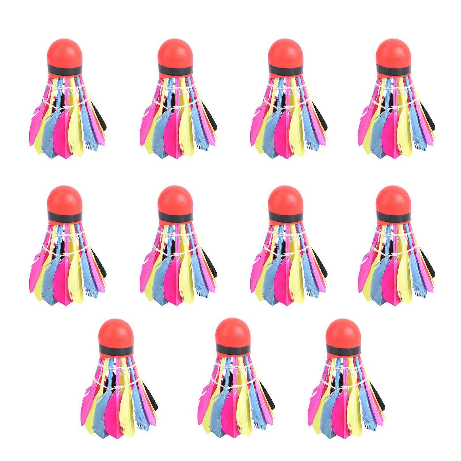 Shuttlecocks Creative for Playing Badminton 11Pcs Colorful Durable Nylon Set