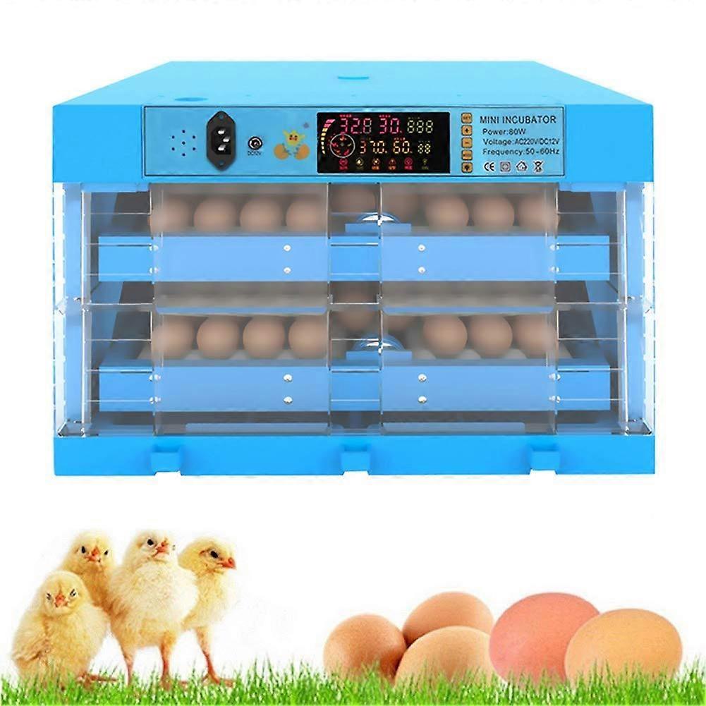 128 Egg Automatic Incubator with Turning, Climate Control and Large Capacity for Poultry Hatching
